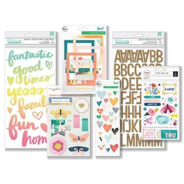 February 2018 Hip Kit Club Embellishment Scrapbook Kit 