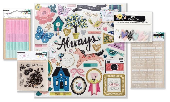 August 2018 Hip Kit Club Embellishment Scrapbook Kit