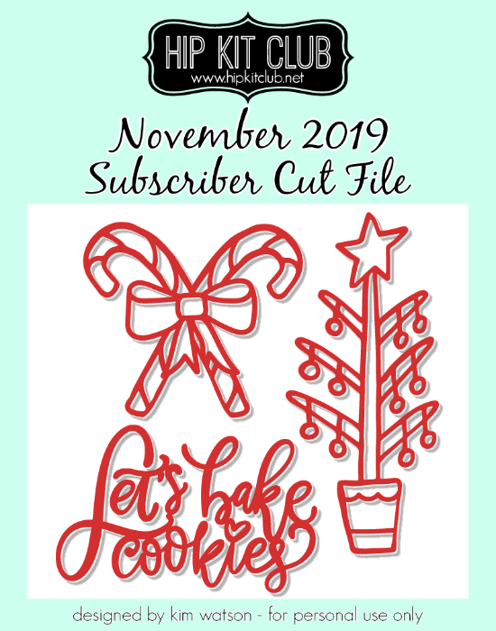 November 2019 - Kim Watson - Candy Cane and Cookies - Silhouette Cricut Cameo