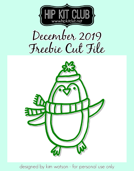 December 2019 - Kim Watson - Penguin - Silhouette Cricut Cameo