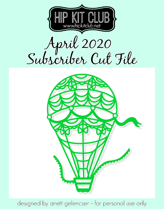 April 2020 - Anett Gelencser - Hot Air Balloon - Silhouette Cricut Cameo