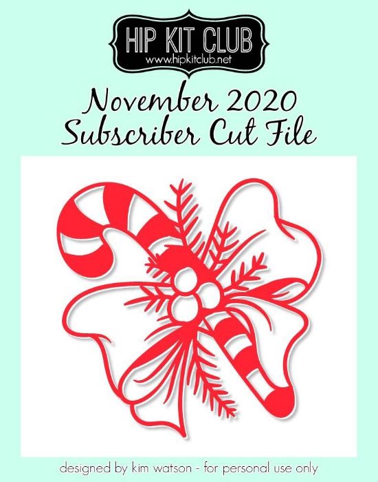 November 2020 - Kim Watson - Candy Cane- Silhouette Cricut Cameo