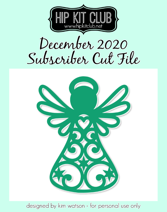 December 2020 - Kim Watson - Angel - Silhouette Cricut Cameo