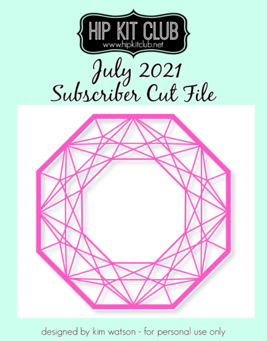 July 2021 - Kim Watson - String Frame - Silhouette Cricut Cameo