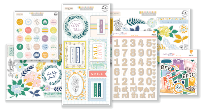 September 2021 Hip Kit Club Embellishment Scrapbook Kit