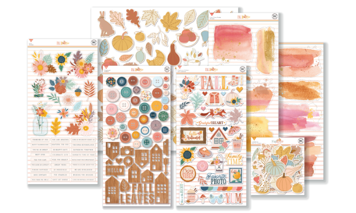 October 2022 Hip Kit Club Embellishment Scrapbook Kit