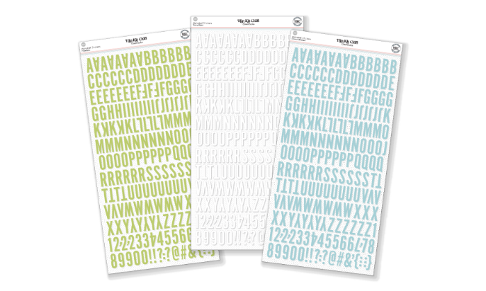 Picture of August 2023 Essentials Cardstock Mini Alphabet Stickers - Fresh Colors