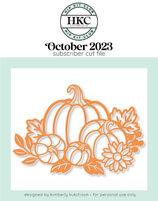 Picture of October 2023 Pumpkin Cluster Cut File 