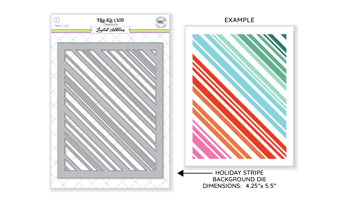 Picture of November 2023 Holiday Stripe Background Die