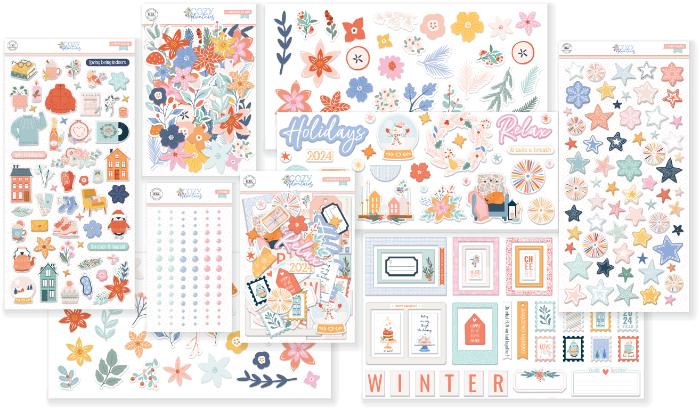 Introducing the December 2023 Hip Kit Club Embellishment Scrapbook Kit.