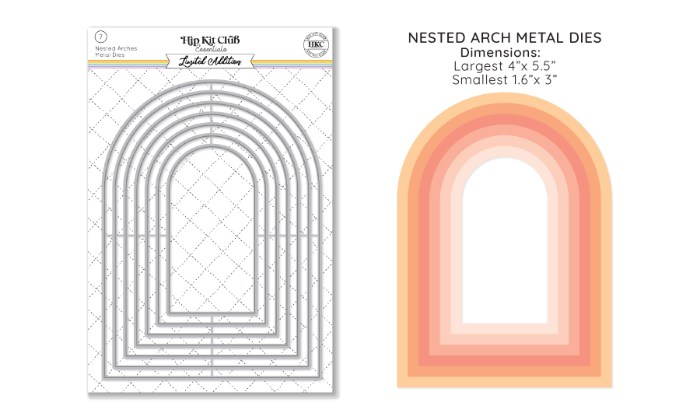 Introducing the January 2024 Nested Arch Infinity Metal Die Set featuring our exclusive The Good Life collection. 