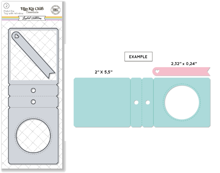 Foldable Tag With Window Metal Die Set