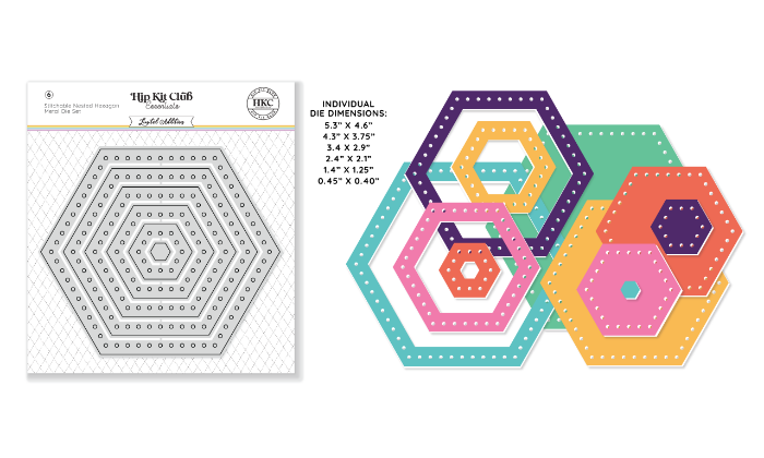 Picture of December 2024 Stitchable Nested Hexagon Die Set