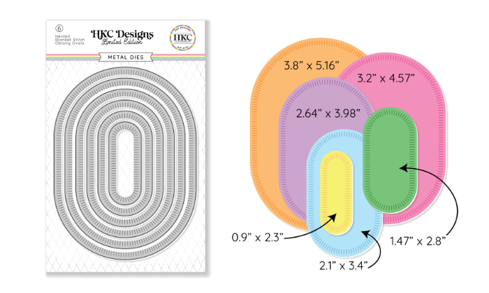 Picture of March 2025 Nested Oval with Blanket Stitch Metal Die 