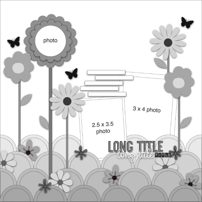 Picture of SKETCH 8 - Sweet Flower Patch: A Whimsical Garden Layout Sketch! (Free when registered)  