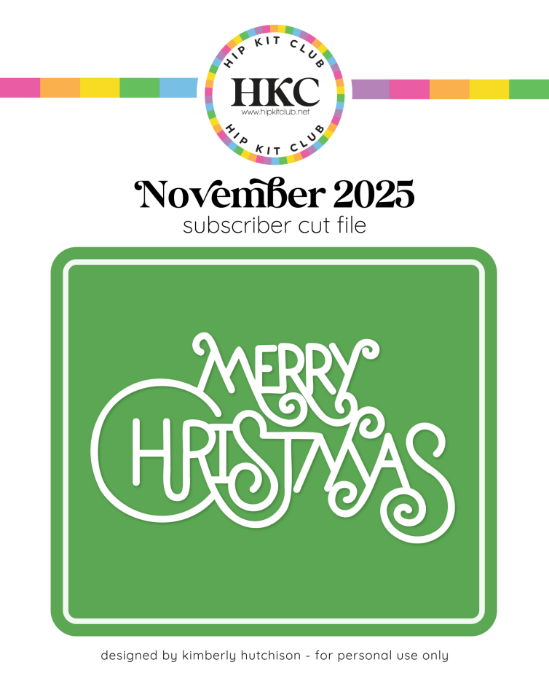 Picture of November 2025 Merry Christmas Cut File