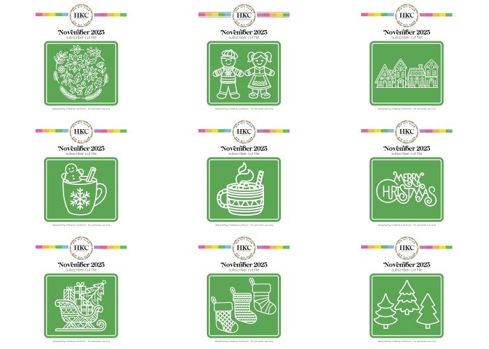 Picture of November 2025 Full Cut File Digital Download Pack